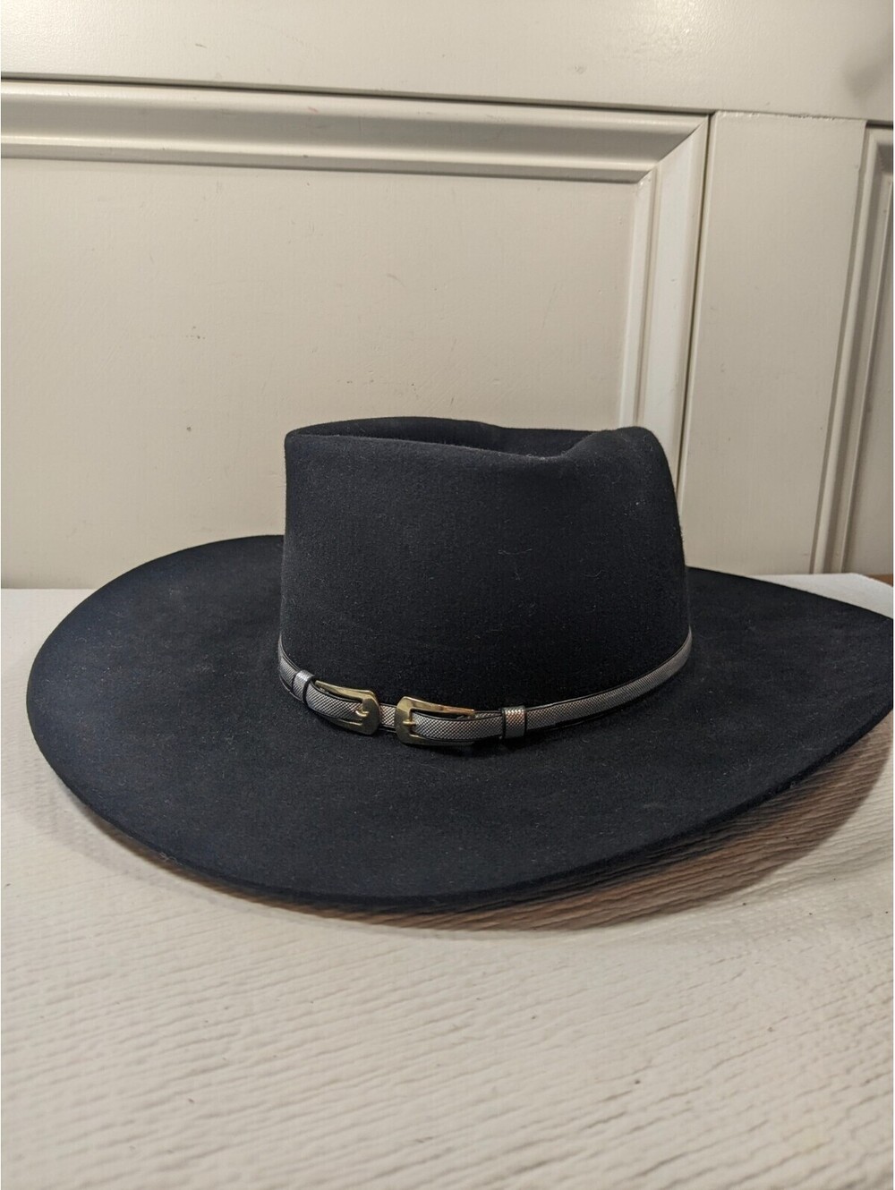 Resistol Black Hat X Double X xx self conforming western cowboy silver sz 6 3/4